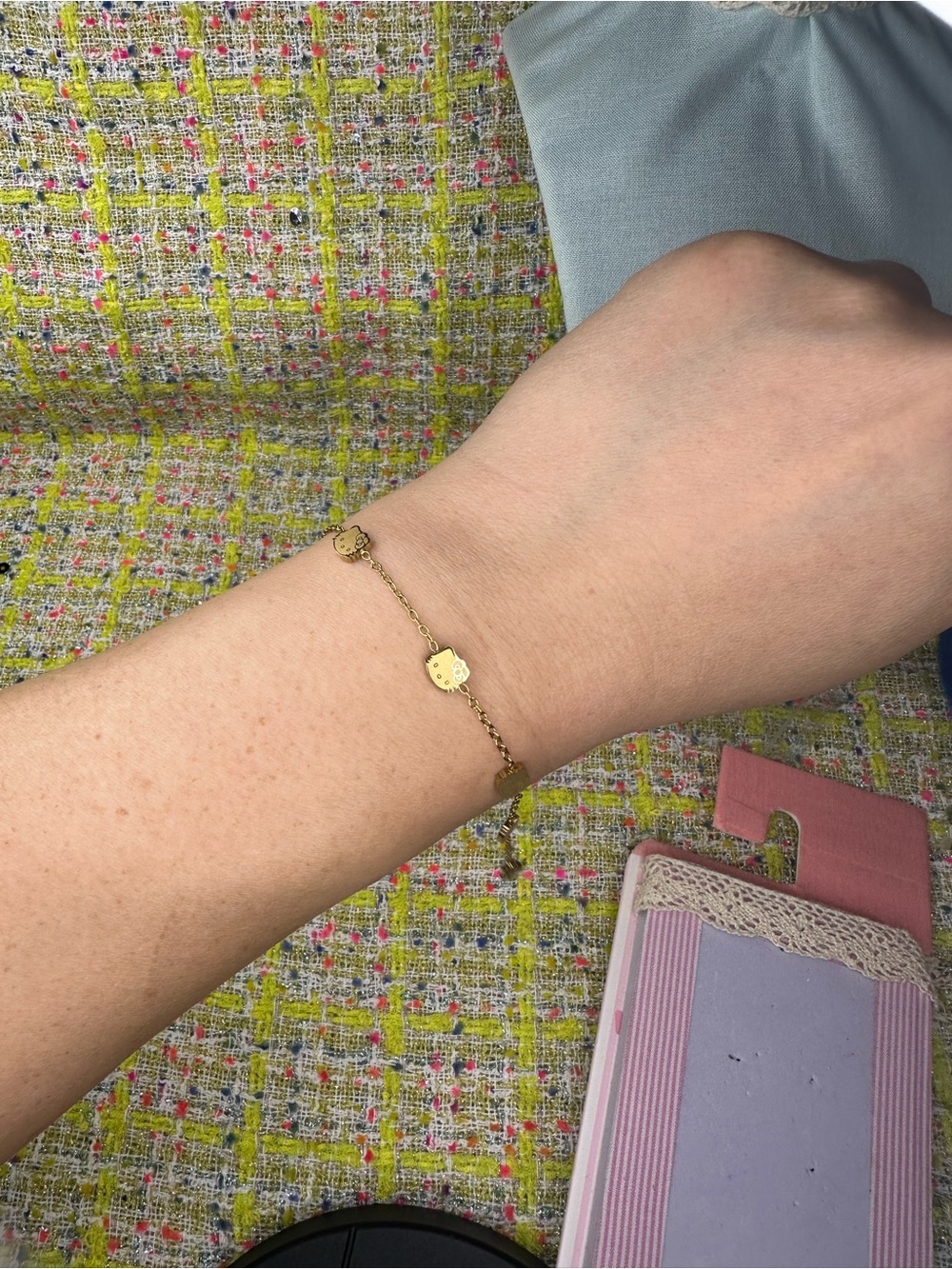 Delicate Gold hello kitty Chain Bracelet